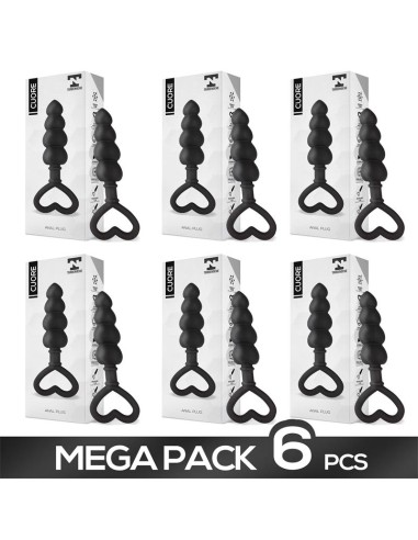 Pack de 6 Cuore Plug Anal Silicona|A Placer