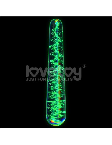 Dildo de Cristal que Brilla en la Oscuridad Dark Twilight Slim Fantasy