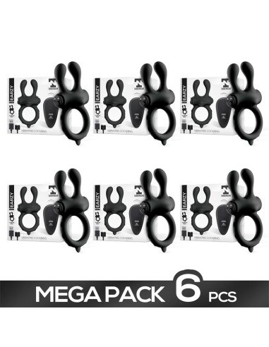 Pack de 6 Earzy Anillo Vibrador con Control Remoto USB Magnético Silicona|A Placer