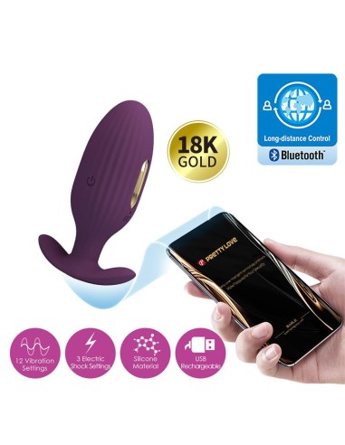 Jefferson Plug Anal con Vibración y Electroshock con APP|A Placer