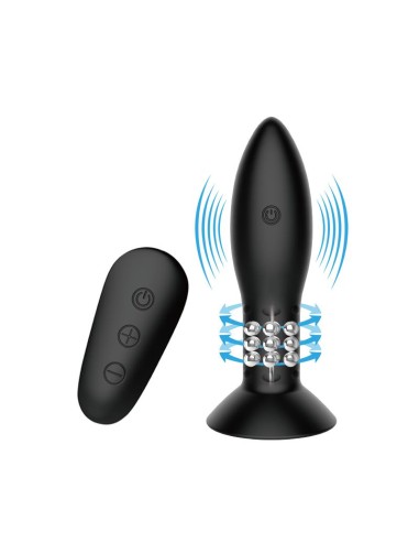 Plug Anal Inflable con Vibracion y Rotacion Control Remoto Mr Play