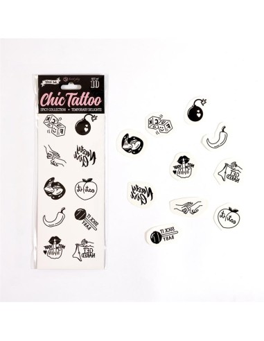 Set de 10 Tattoos Temporales Spicy Collection