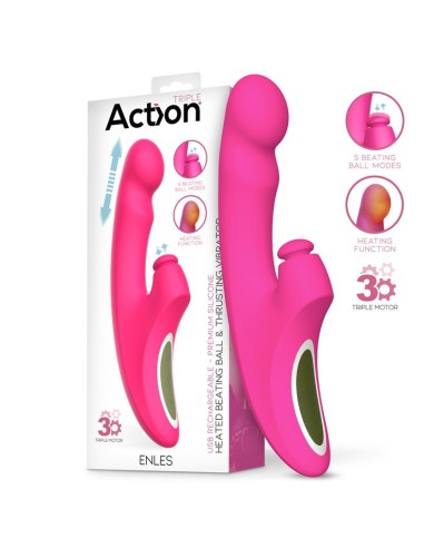 Enles Vibrador con Beating Ball Thrusting y Funcion de Calor