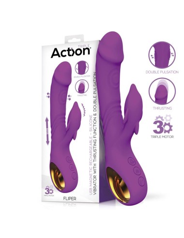 Fliper Vibrador con Thrusting y Doble Pulsación 3 Motores|A Placer