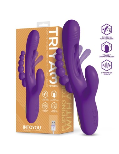 Triya Vibrador con Lengua Flipping y Cadena Anal