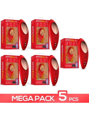 Pack 5 Vibrador de Braguita con APP Rojo|A Placer